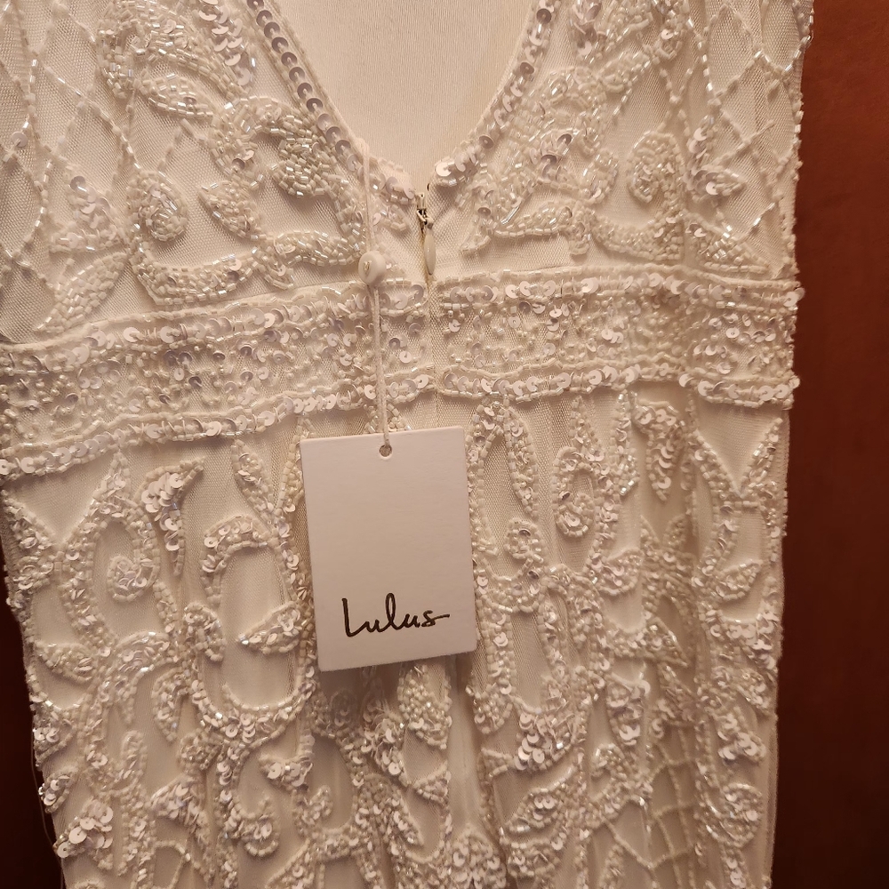 Lulus White Embroidered Dress
